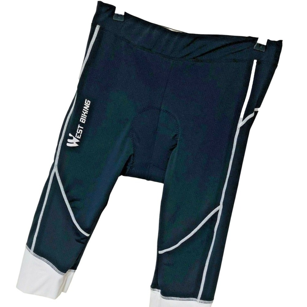 West Cycling‎ Shorts Men's 2XL Compression Padded Bicycle Biker Black/White